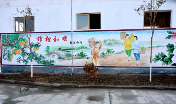 淳化乡镇文化墙 乡风文明焕发新活力